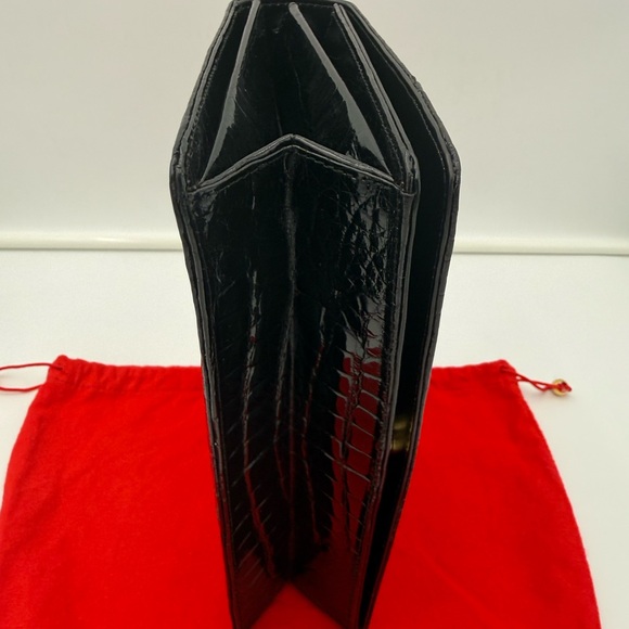 🐊GENGHIZ.K of The Peninsula Hotel HONG KONG Exotic Genuine CROCODILE Clutch Bag - Picture 7 of 16